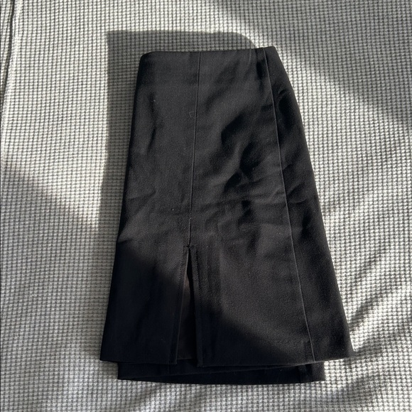 Sunday Best Black Split Hem Skirt with Zipper Detail - Picture 3 of 4